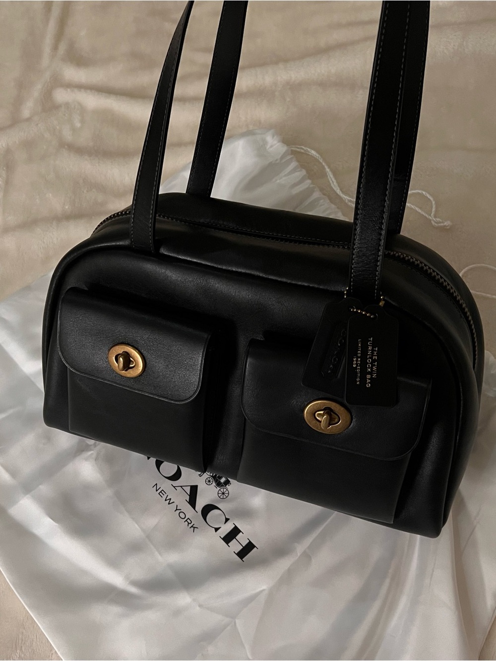 Coach Twin Turnlock Shoulder Bag